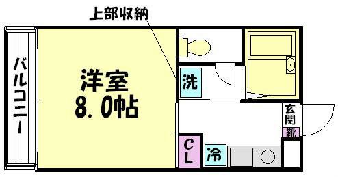 バロン  101号室 間取り