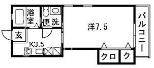 エトピリカ湘南 101号室 間取り