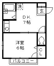 クライン　ヴァイデ 202号室 間取り