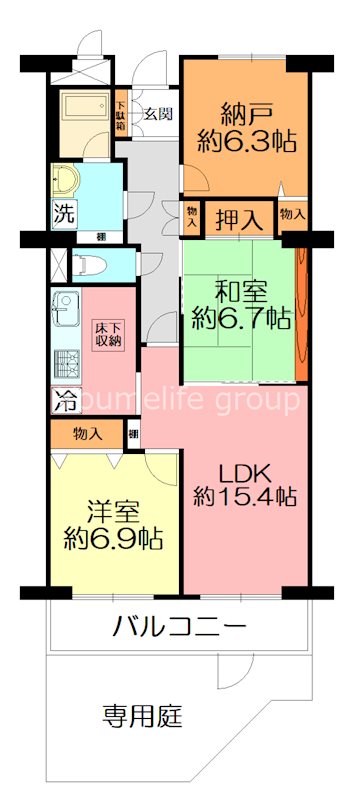 藤和ライブタウン鎌倉七里ケ浜 106号室 間取り