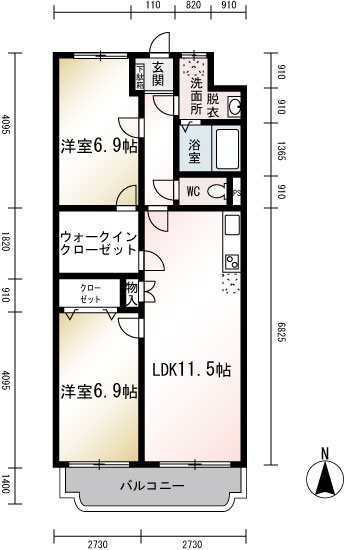 フルパレスⅠ 202号室 間取り