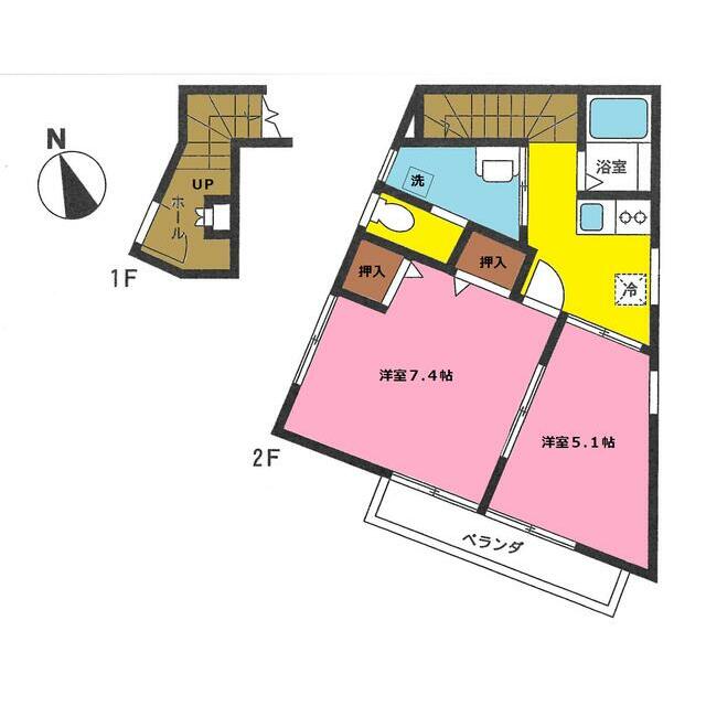 平井アパート 2号室 間取り