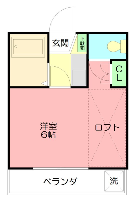 サンハイム成田 106号室 間取り