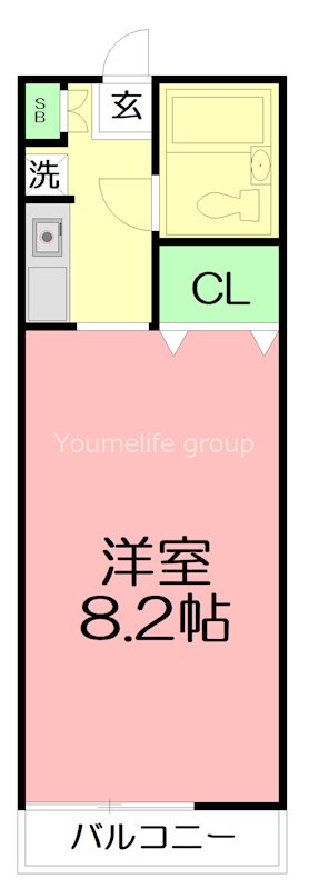 サンクレール大船  206号室 間取り