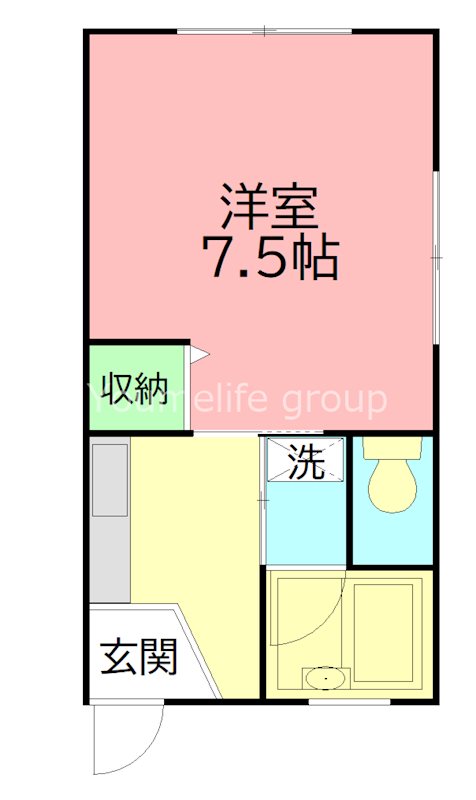 ハイツ宮崎　Ｃ棟 101号室 間取り
