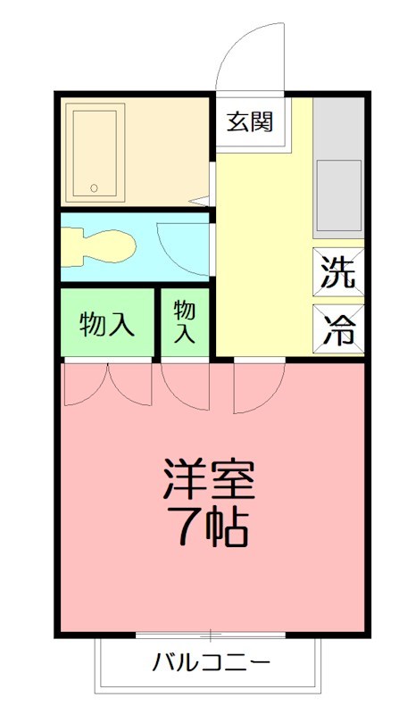 羽黒コーポ 103号室 間取り