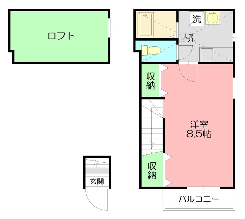 ソレディエ 203号室 間取り