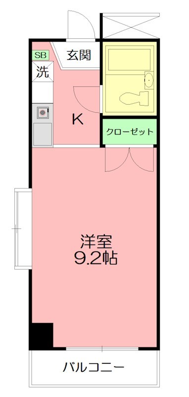 ユーコート本厚木 408号室 間取り