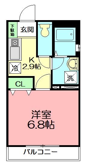 シュールメゾン戸塚  107号室 間取り