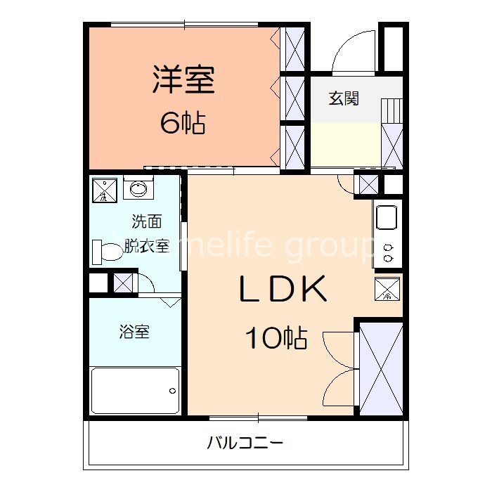 ヴィラ鴨宮 202号室 間取り