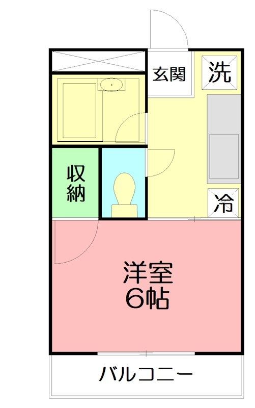 リエス伊勢原 107号室 間取り