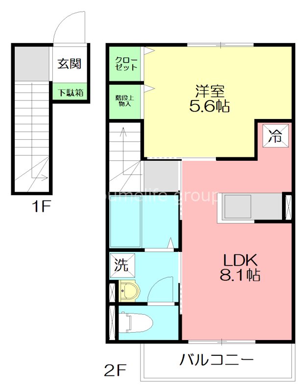 D-room壬生 202号室 間取り