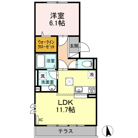 グランドパレス 205号室 間取り