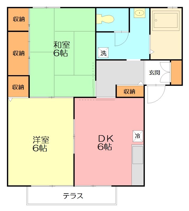 宮ノ下 103号室 間取り