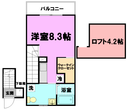 パーシモン 204号室 間取り