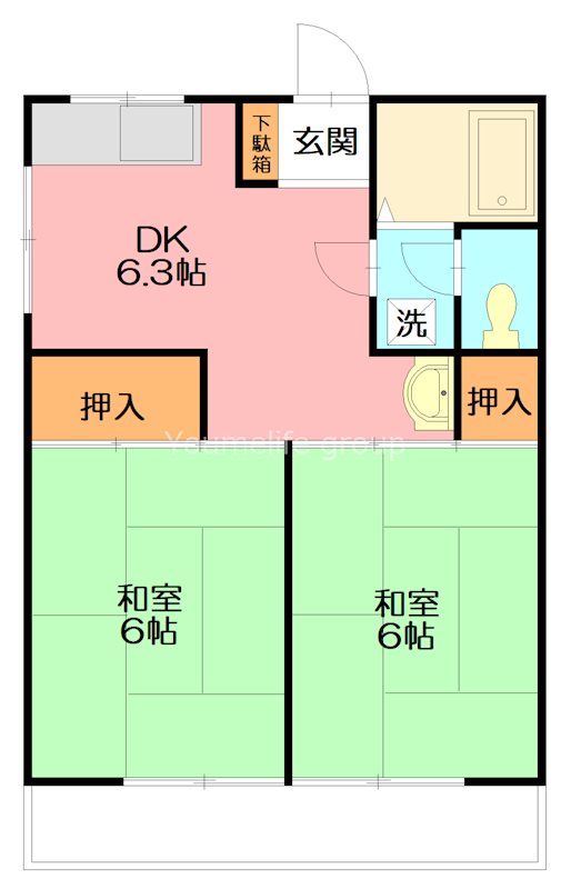 サニーハイツⅠ 203号室 間取り