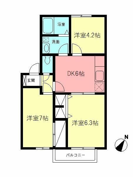 ガーデンテラス壱番館 203号室 間取り