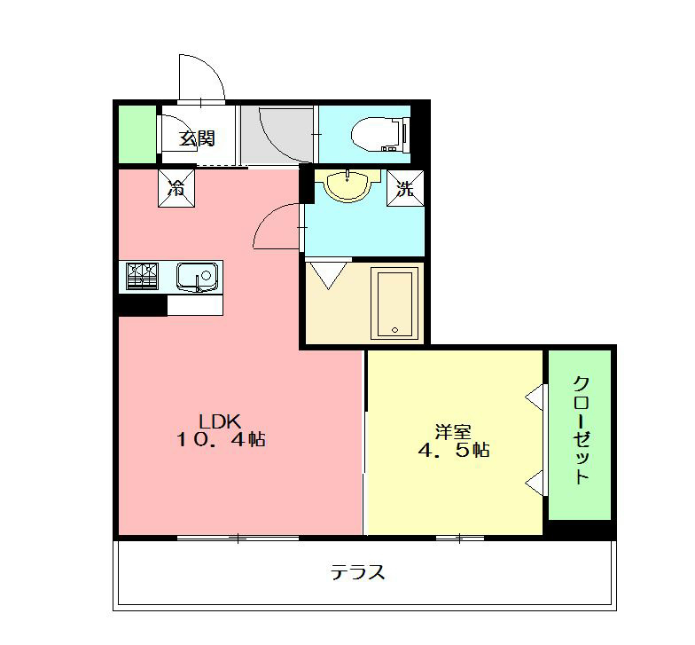 セジュールウィン 202号室 間取り