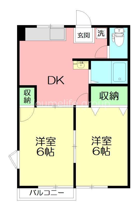 ハイネスポート 202号室 間取り