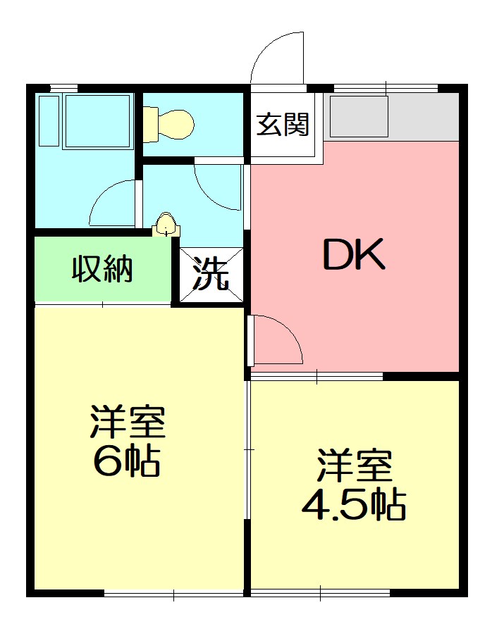 第2柏荘 102号室 間取り