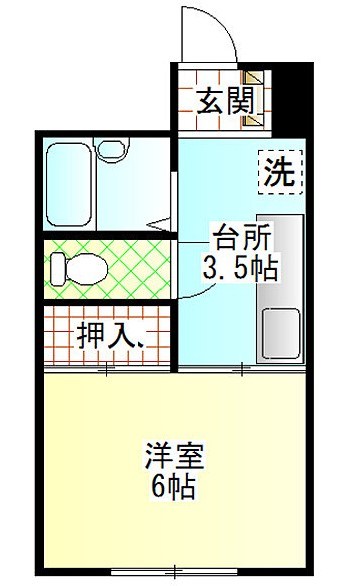 ハイツ一の森 102号室 間取り