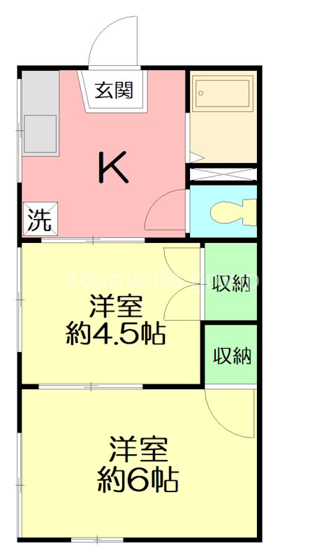 ハイツクレイン 102号室 間取り