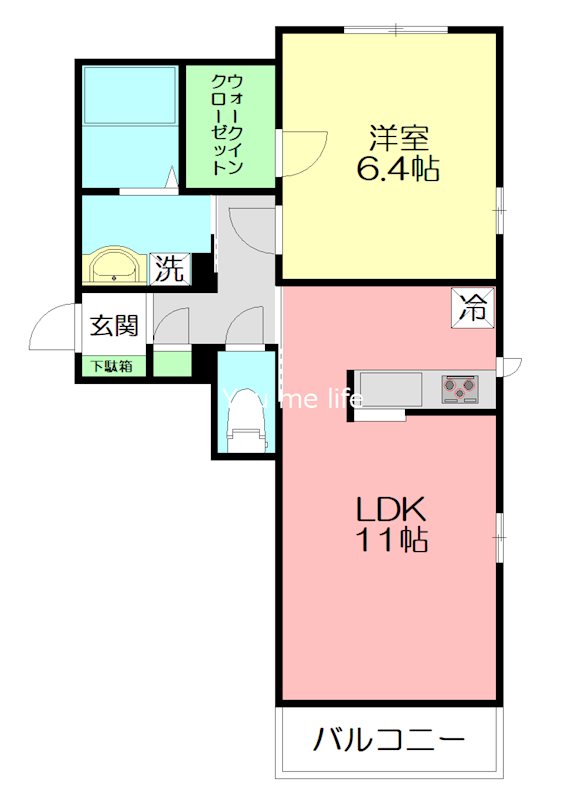 コンフォーザ鎌倉 201号室 間取り
