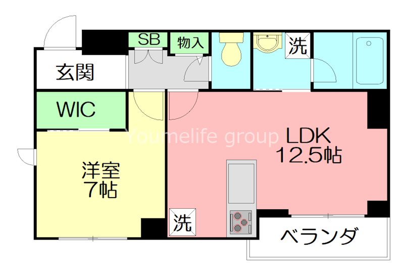 レフィアント鎌倉 201号室 間取り