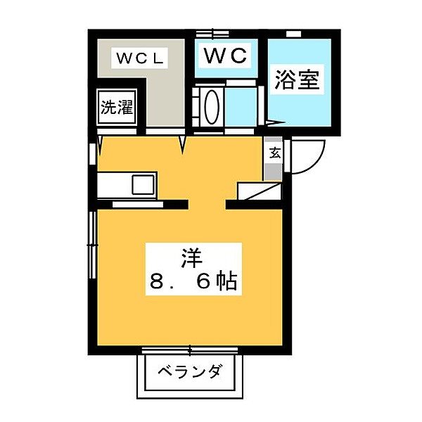 プレステージⅡ 202号室 間取り