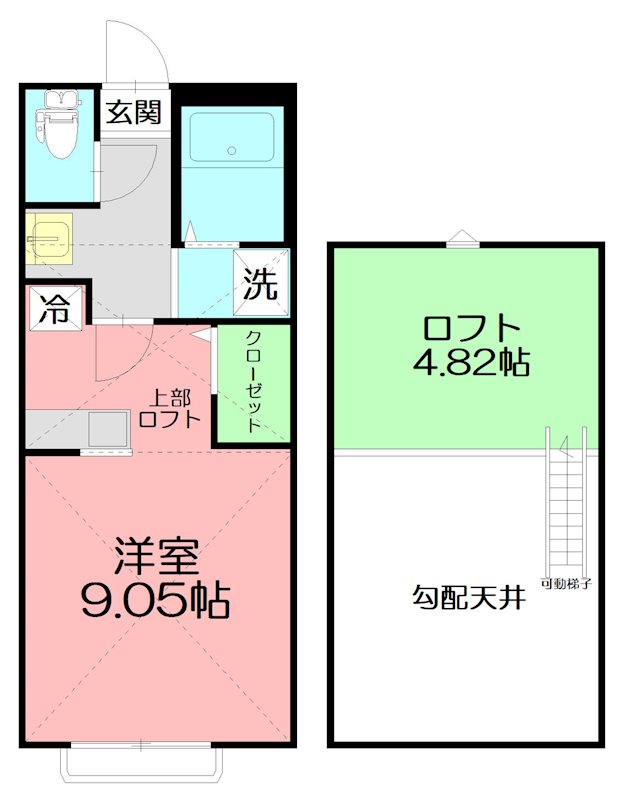アジュール湘南 205号室 間取り