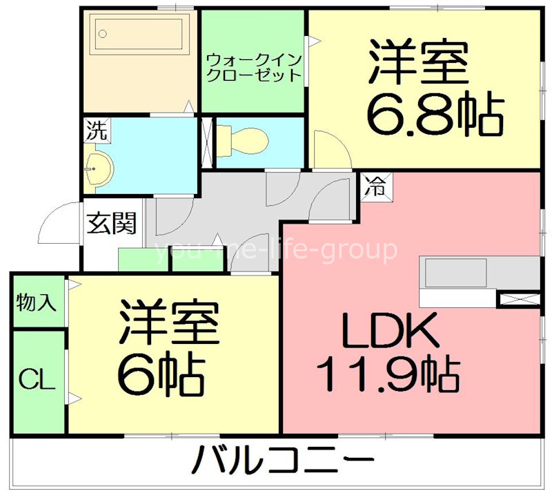 エクセルヒルズ 101号室 間取り