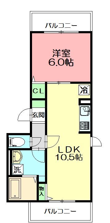 ドミール小和田 101号室 間取り