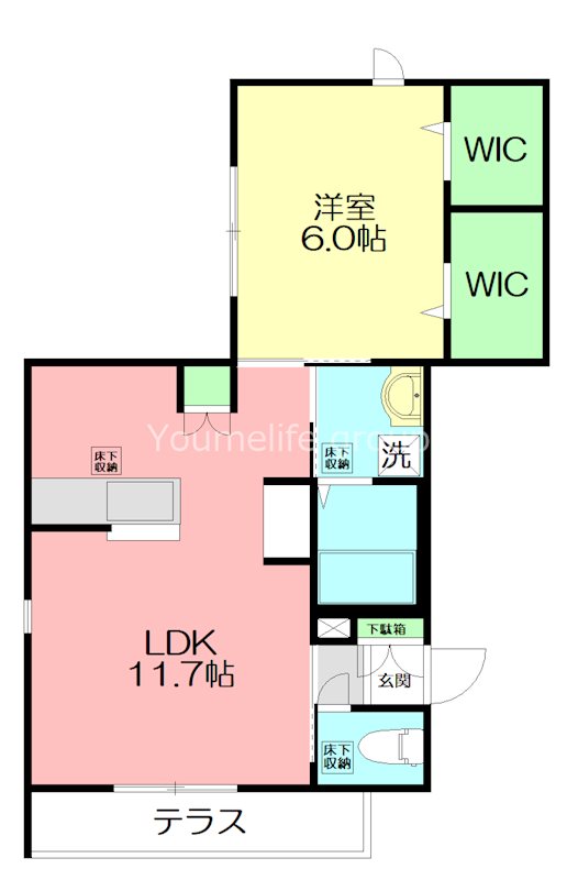 Maison Lumiere 102号室 間取り