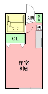 クインズタウン 103号室 間取り
