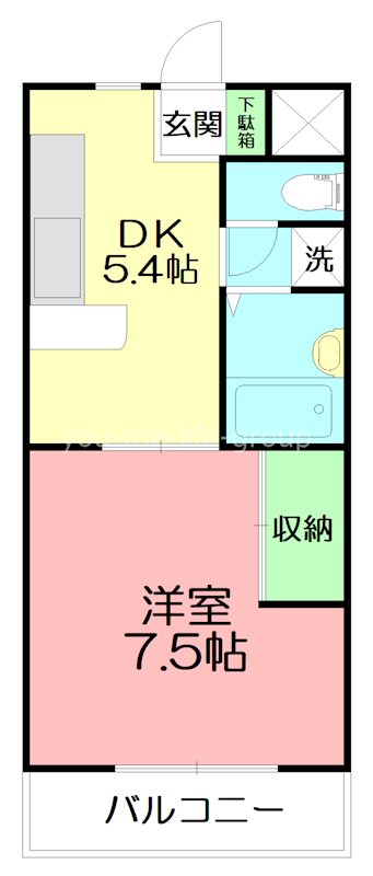 アミカルメント萩原 205号室 間取り