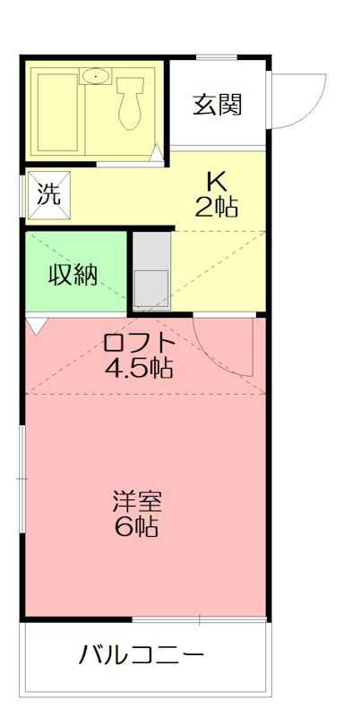 エポック伊勢原 204号室 間取り