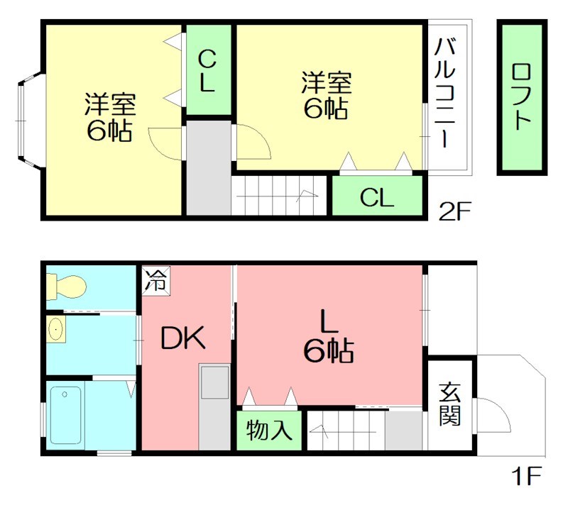カサブランカ 5号室 間取り