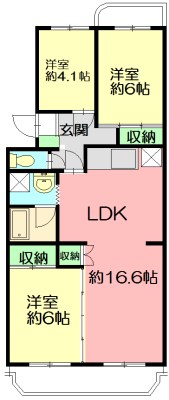 テレパレス辻堂西海岸Ａ棟 208号室 間取り