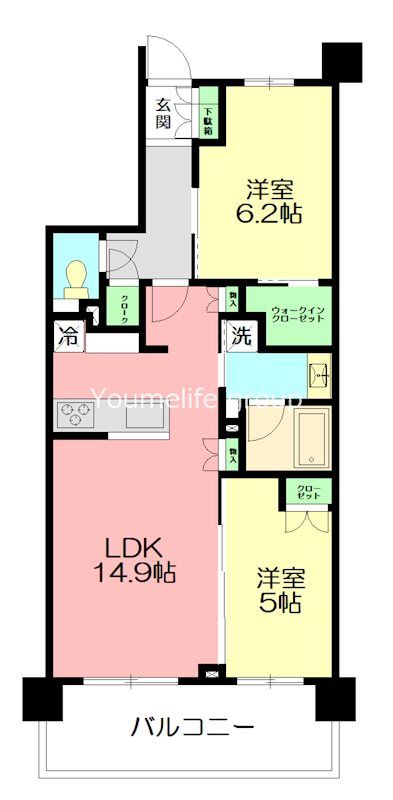 サンクレイドル小田原本町 303号室 間取り