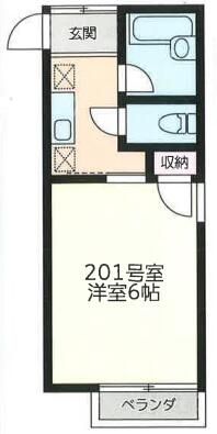 ホワイトレジデンスⅠ 201号室 間取り