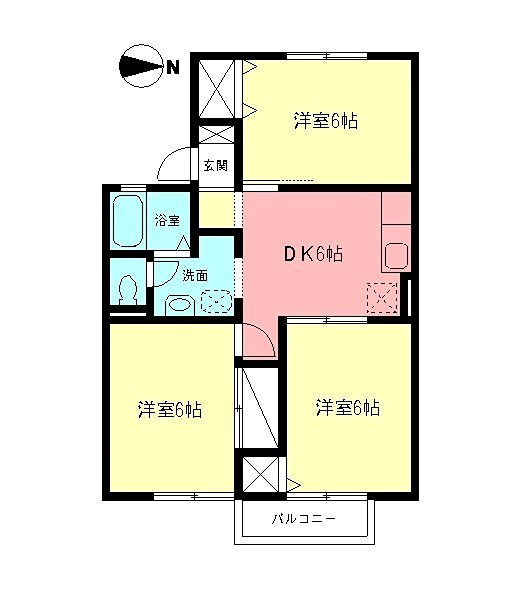 ビューバレーＫⅢ 203号室 間取り