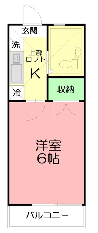 天神ドミール21 203号室 間取り