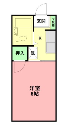 相沢ハイツ 101号室 間取り