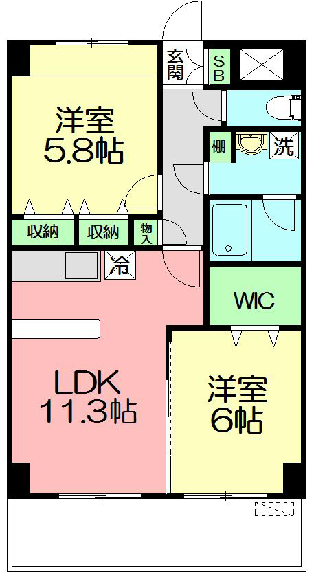 モリエム太平台 203号室 間取り