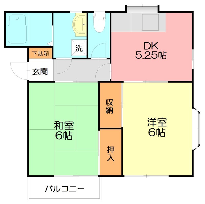 ハイツベルマーレⅢ 201号室 間取り