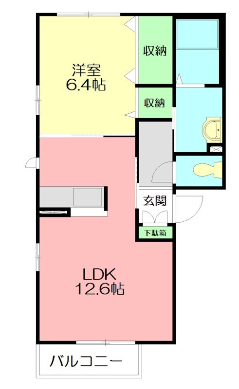 Ｐａｌｍｅ　ｄ&rsquo;Ｏｒ 101号室 間取り
