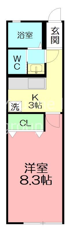 プルメリア湘南 103号室 間取り