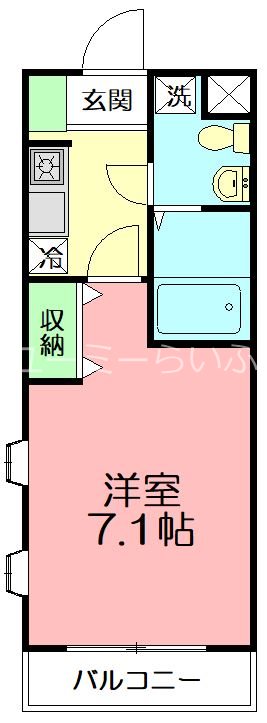 サザンクロス 406号室 間取り