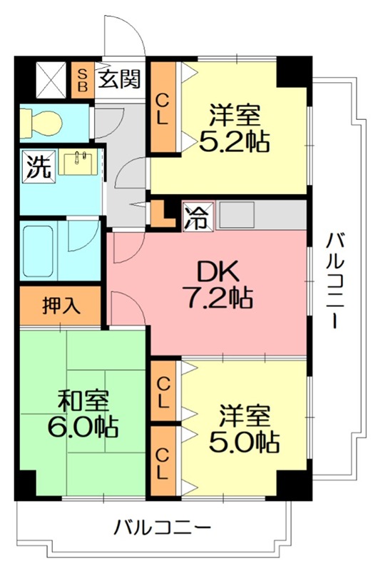 モンヴェール東戸塚 307号室 間取り