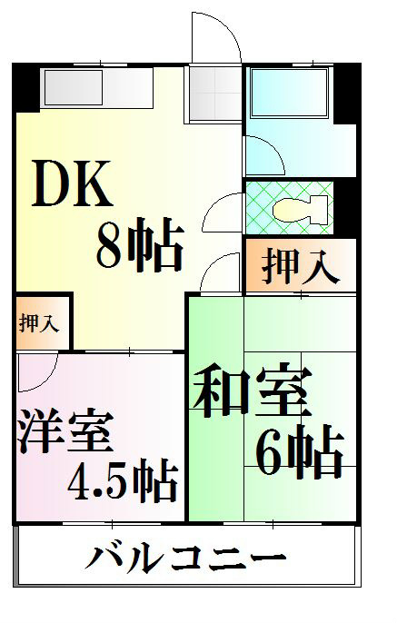 山口ハウスビル 103号室 間取り